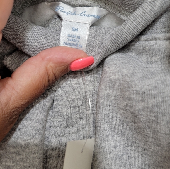 Kids Polo Sweat Suit, Grey, 9 Months - Picture 4 of 6